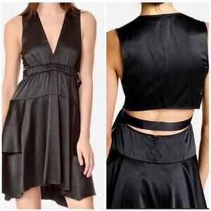 A.L.C Nahia Navy Blue Halter Open Back Dress